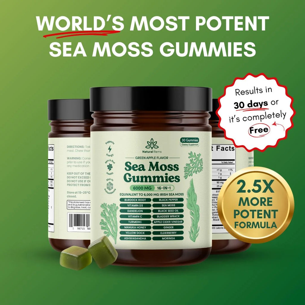 Sea Moss 16-In-1 Gummies To Clear Mucus & Restore Respiratory Health