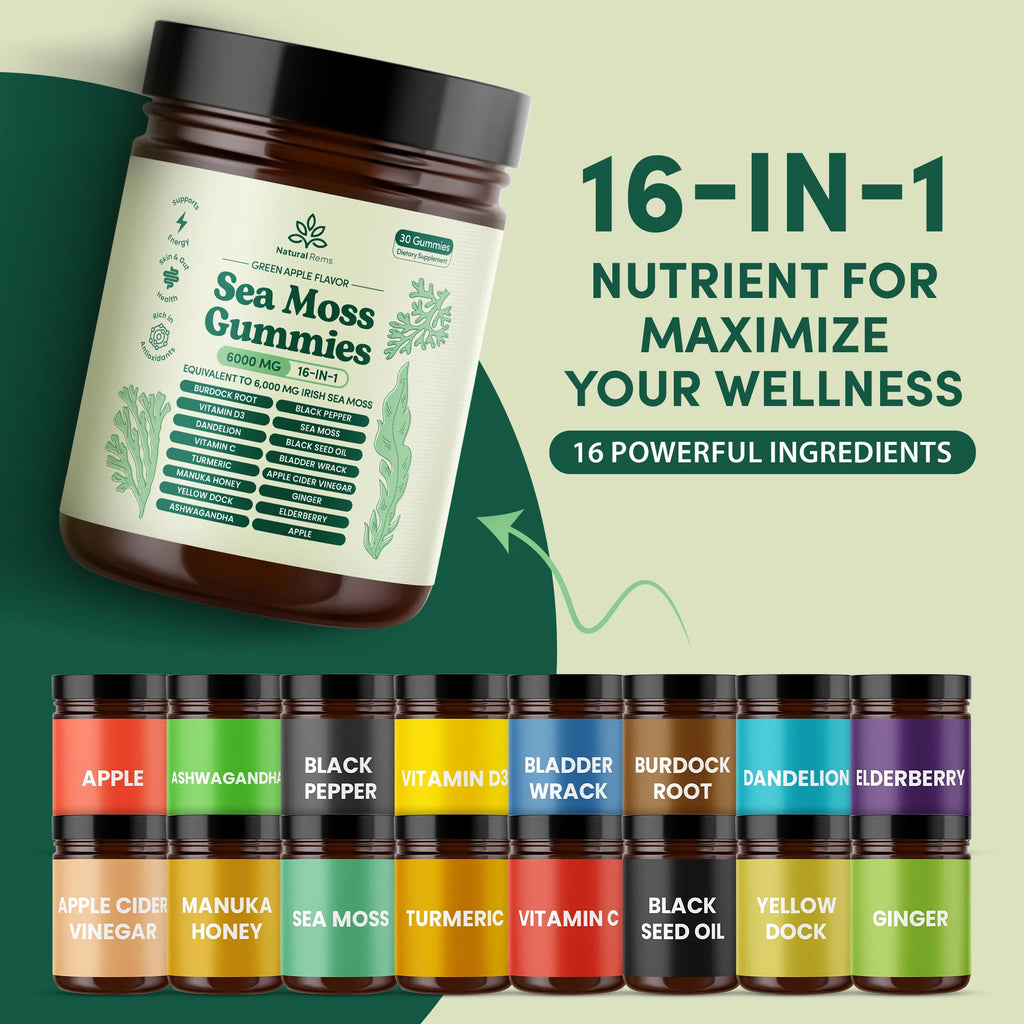 Sea Moss 16-In-1 Gummies To Clear Mucus & Restore Respiratory Health