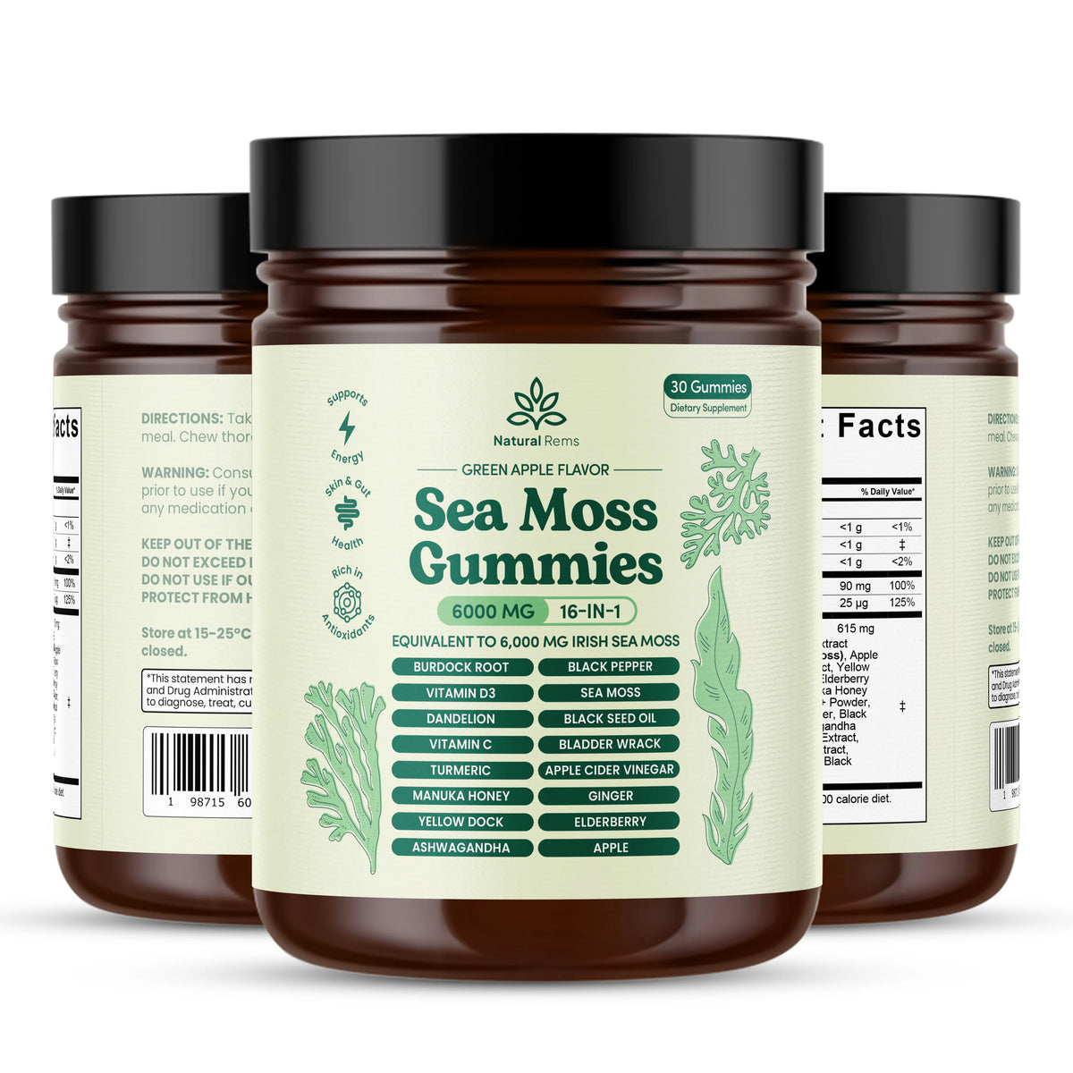 Sea Moss 16-In-1 Gummies To Clear Mucus & Restore Respiratory Health